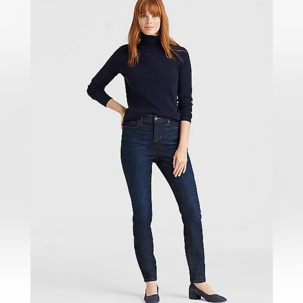 EILEEN Fisher Skinny Organic Cotton Stretch Denim Jeans size 12